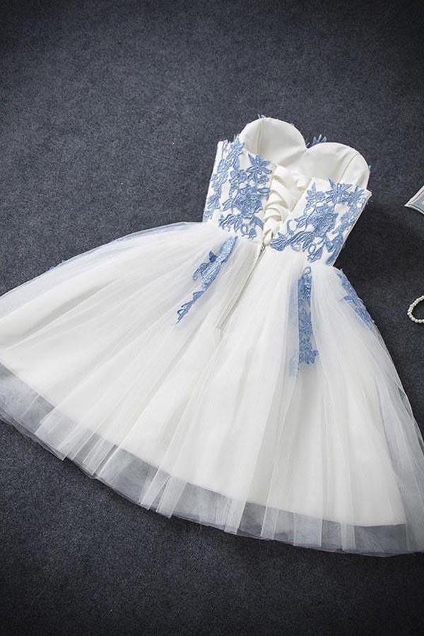 Homecoming Dress Sexy A-line Strapless Short Prom Dress Party Dress