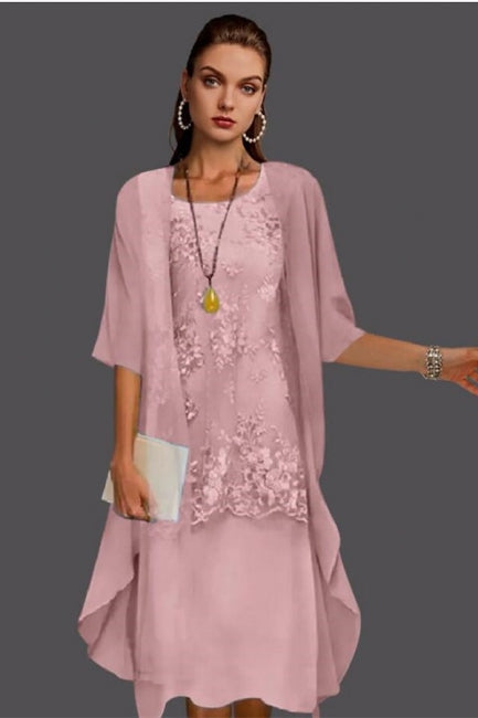 Vestidos de dama de honor cortos color lavanda, vestidos de madre de la novia con encaje