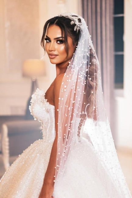 Moderne Prinzessin ärmellose A-Linie Brautkleider mit Glitzer