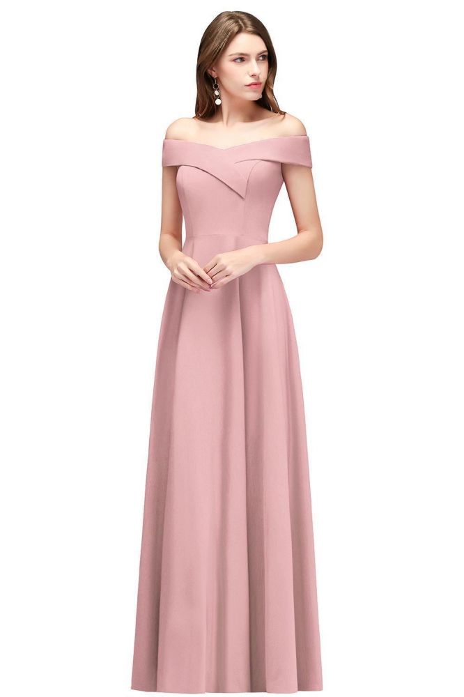 Bodenlanges, schulterfreies, burgunderrotes Partykleid