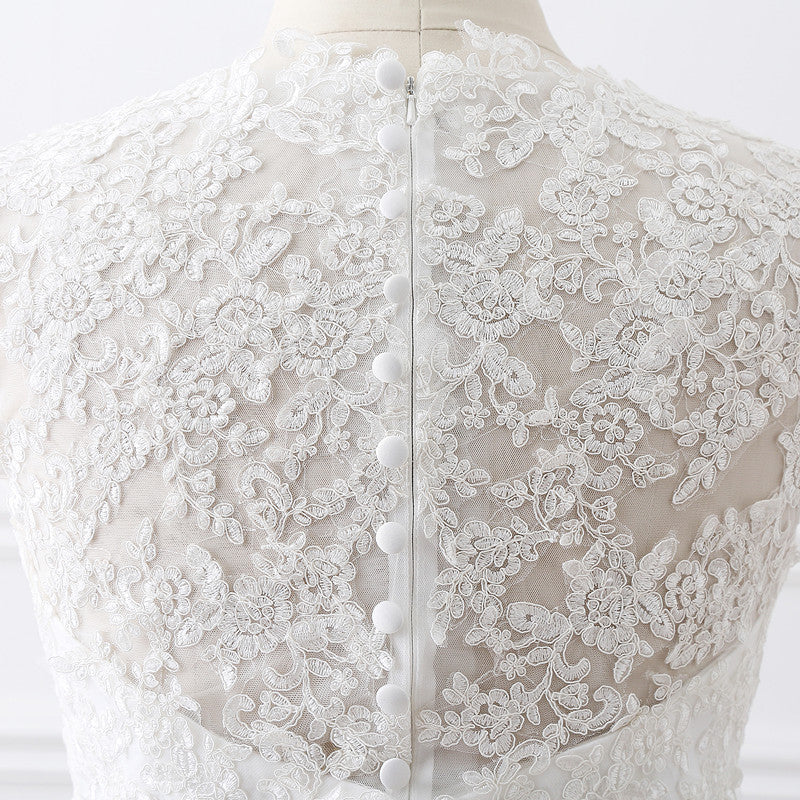 Prinzessin V-Ausschnitt Tüll Neue Ankunft Brautkleid Mit Spitze
