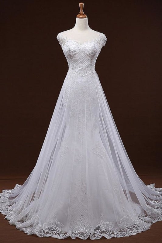 Paillettenapplikationen Tüll Hübsche Meerjungfrau Elegante Brautkleider