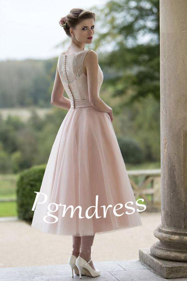 Sleeveless Blush Pretty Flower Length Tulle Fall Wedding Dress