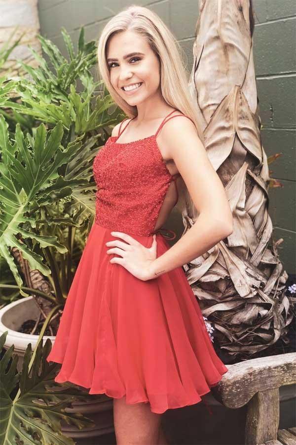 Vestido de fiesta corto azul con cuentas brillantes y vestido de regreso a casa