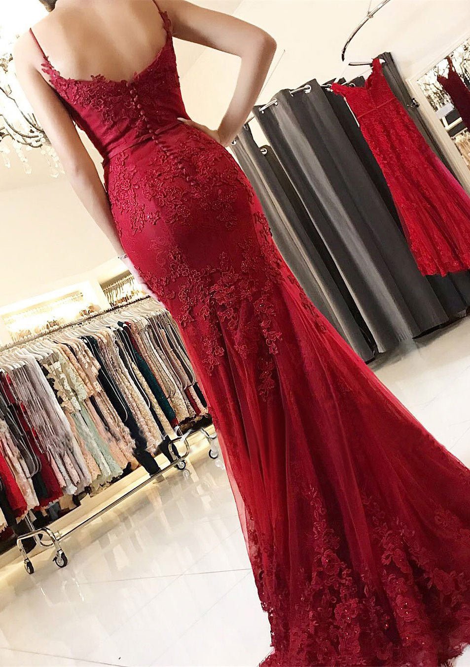 Vestido de fiesta de tul con escote corazón, sin mangas, largo hasta el suelo, con apliques y corte sirena
