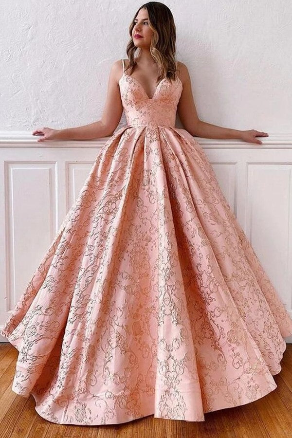 Vestido de fiesta vintage largo de satén con escote en V, tirantes finos y espalda descubierta