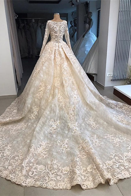 Vintage Brautkleid mit Spitze | Brautkleid mit Ärmeln