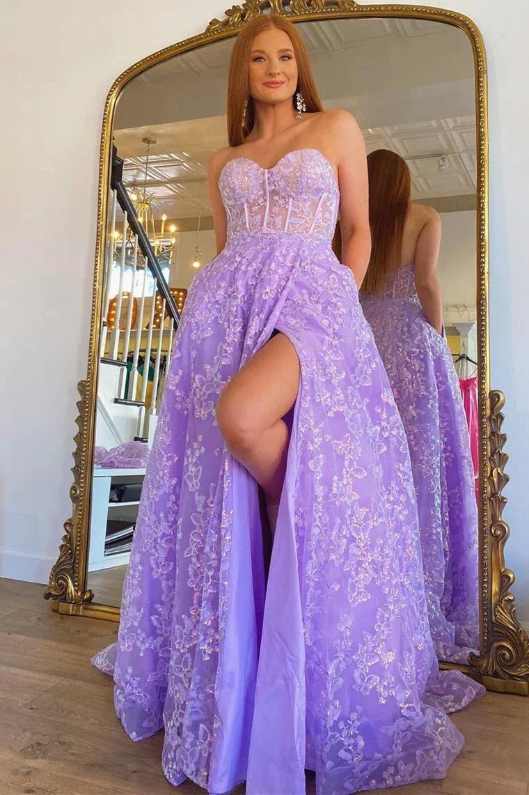 Vestido longo de baile de finalistas com corpete de princesa cintilante, mangas bufantes em renda, mangas destacáveis, vestido de noite Y1805