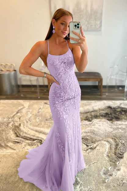 Roycebridal Lucille | Vestido de fiesta de encaje con tirantes finos y corte sirena
