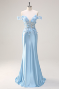 Custom Strapless Long Mermaid Prom Dress With Pleated Appliques