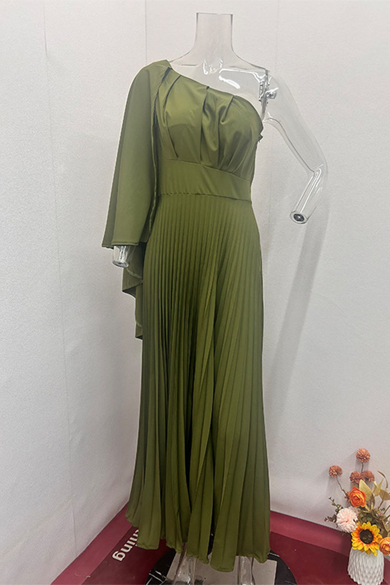 Elegante Abendkleider mit fester Falte, strähniger Selvedge und plissiertem schrägem Kragen 