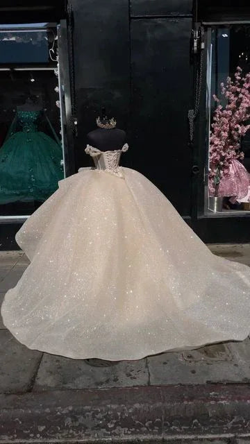 Abiti di Lusso per Quinceañera con Corsetto Applicato, Abito da Ballo, Abito da Festa Dolce 16 Y4144