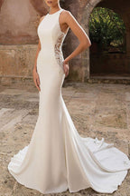 Sleeveless Mermaid Wedding Dress With Regal Fit And Flare