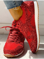 Scarpe da ginnastica casual scintillanti e traspiranti