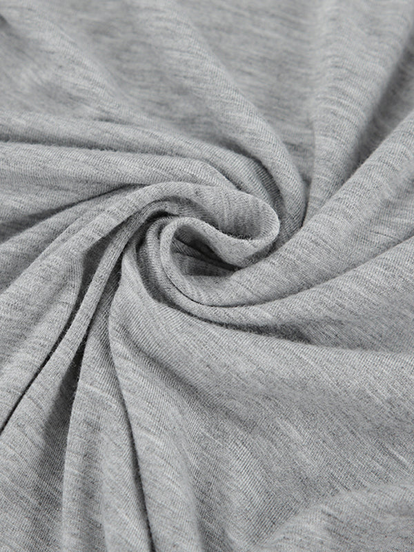 Abiti da Sera Lunghi a Maniche Lunghe e Aderenti con Piega a Soffietto, Monocolore, Spacco Laterale e Scollati sulle Spalle