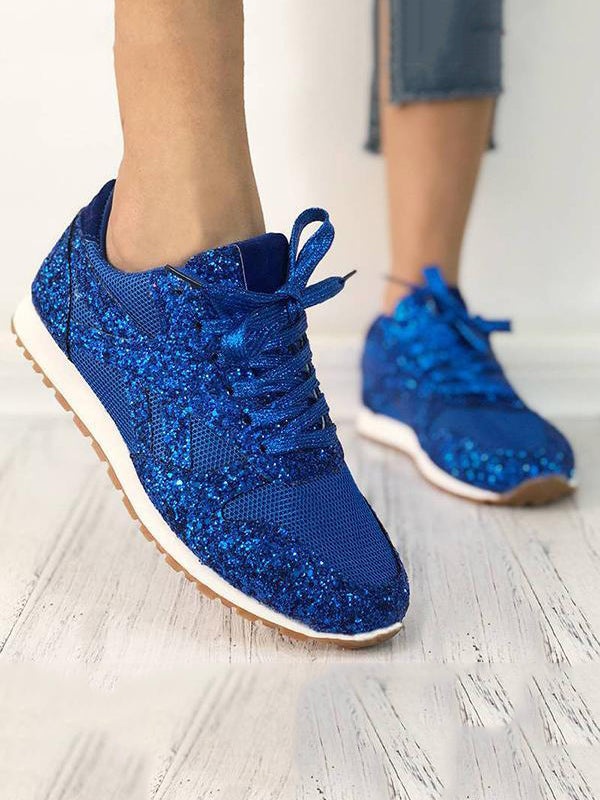 Scarpe da ginnastica casual scintillanti e traspiranti