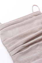 Abiti da sera in tinta unita con scollo alla schiena e paillettes per il ballo di fine anno, sensuali