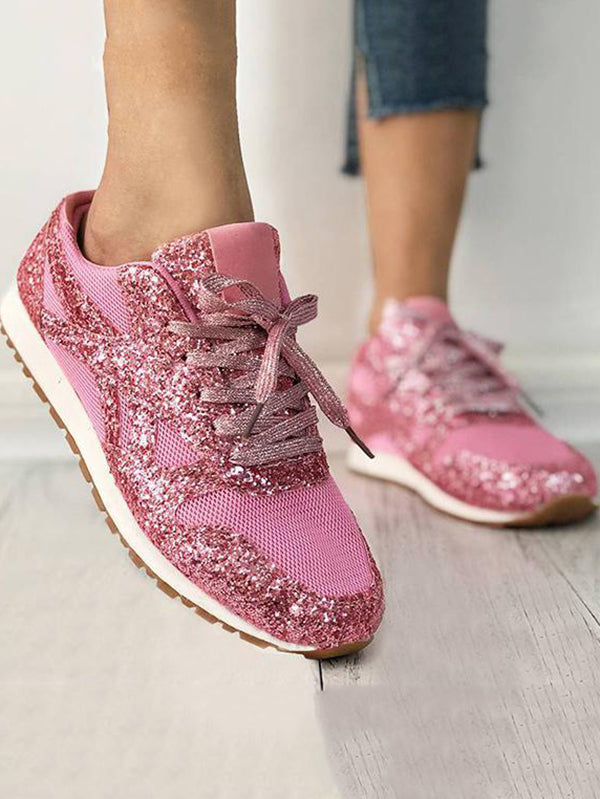 Scarpe da ginnastica casual scintillanti e traspiranti