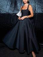 Robe Mixi décontractée et élégante sans manches et sans bretelles