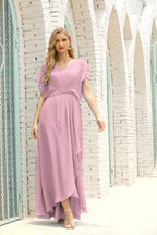 Robe de la Mère de la Mariée Grande Taille Col en V Longueur Solennelle Robe de Bal Formelle pour Invité de Mariage 28020