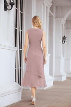 Robe de mariage de la mère de la mariée en deux pièces, ligne A, pour cérémonie et soirée formelle, modèle 28072