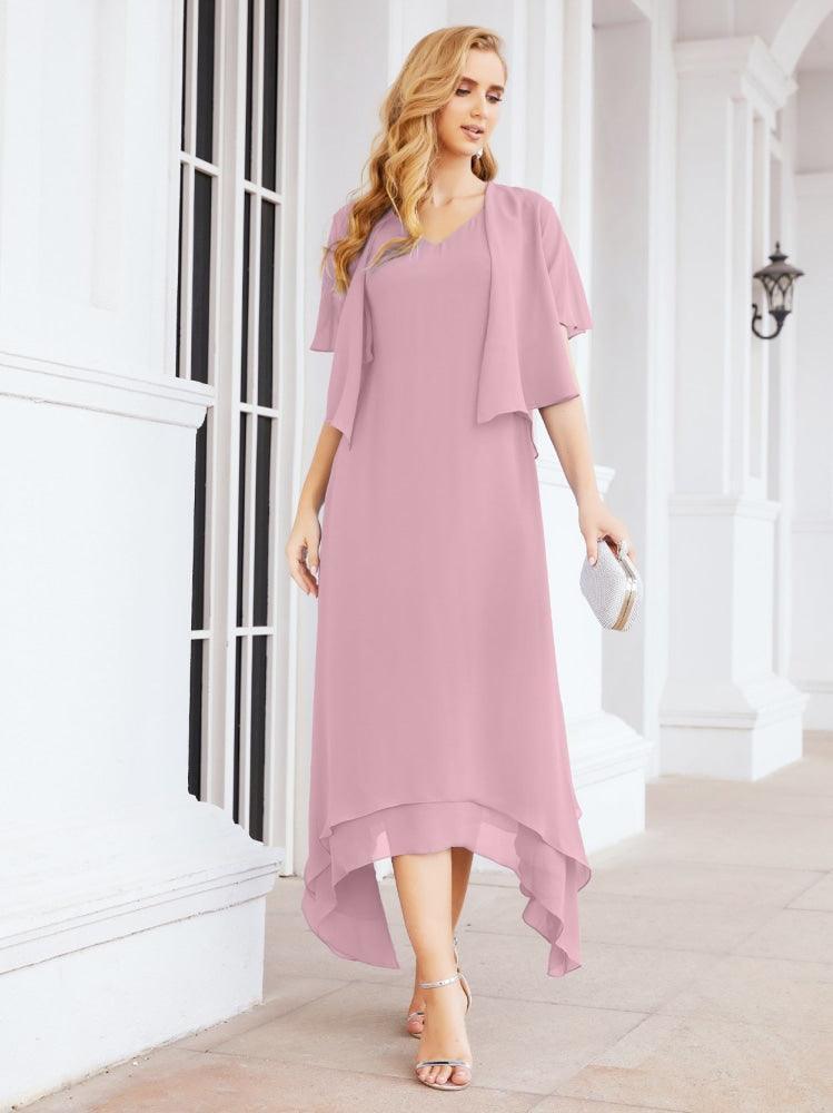 Vestido de Noiva de Duas Peças em Linha A para Mãe da Noiva Vestido de Festa Formal 28073