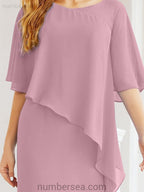 Robe de soirée formelle longue pour mère de la mariée avec cape à volants 28026