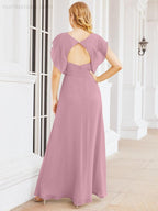 Abiti da damigella Numbersea con mantella, abito formale da ballo, abiti con schiena scoperta per madre della sposa 28058