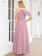 Robes longues de demoiselle d'honneur Numbersea à épaules dénudées, fente latérale, robes de bal formelles pour fête et mariage 28070