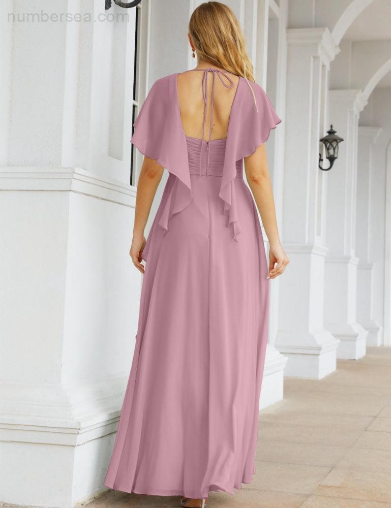 Abiti da damigella Numbersea senza schienale Abiti formali da ballo per festa serale Abito per madre della sposa 28040