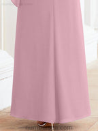 Robe de soirée formelle longue pour mère de la mariée avec cape à volants 28026