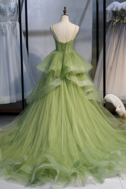 Sweetheart Tulle Long Prom Dress, Beautiful A-Line Evening Graduation Dress