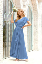 Robe de la Mère de la Mariée Grande Taille Col en V Longueur Solennelle Robe de Bal Formelle pour Invité de Mariage 28020
