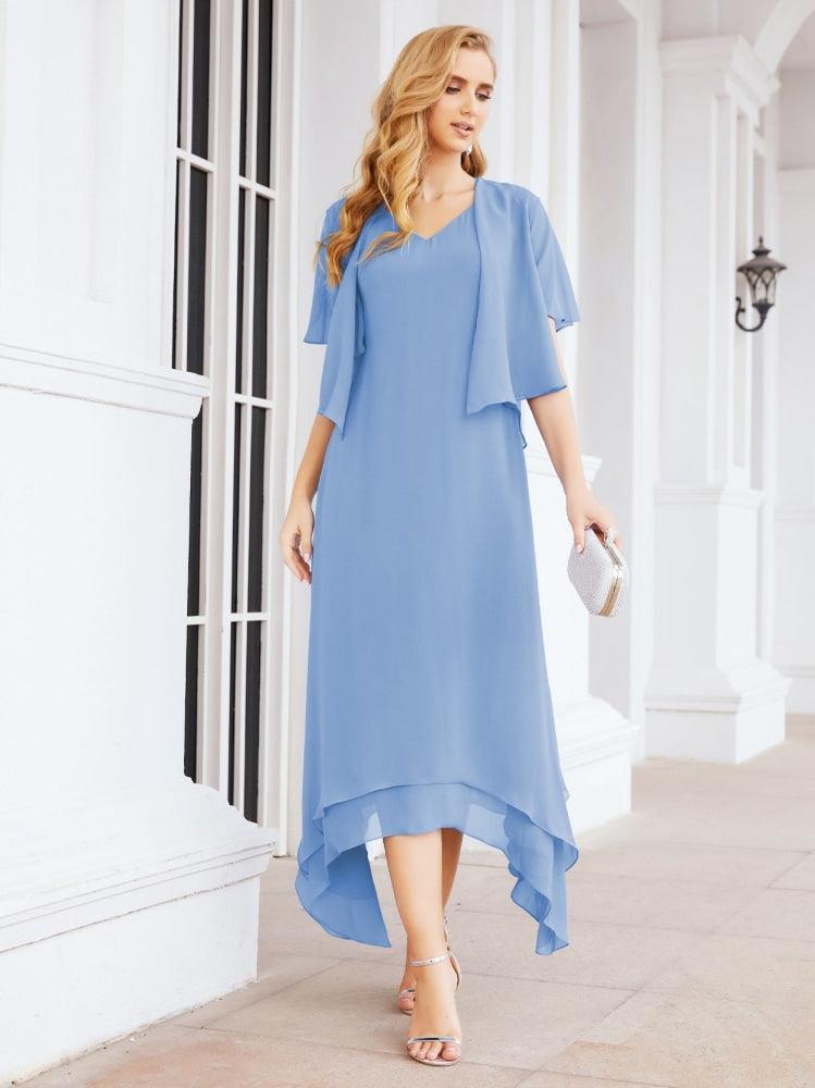 Vestido de Noiva de Duas Peças em Linha A para Mãe da Noiva Vestido de Festa Formal 28073