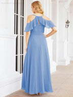 Robes longues de demoiselle d'honneur Numbersea à épaules dénudées, fente latérale, robes de bal formelles pour fête et mariage 28070