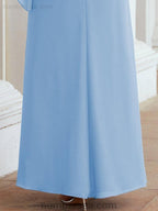 Robe de soirée formelle longue pour mère de la mariée avec cape à volants 28026