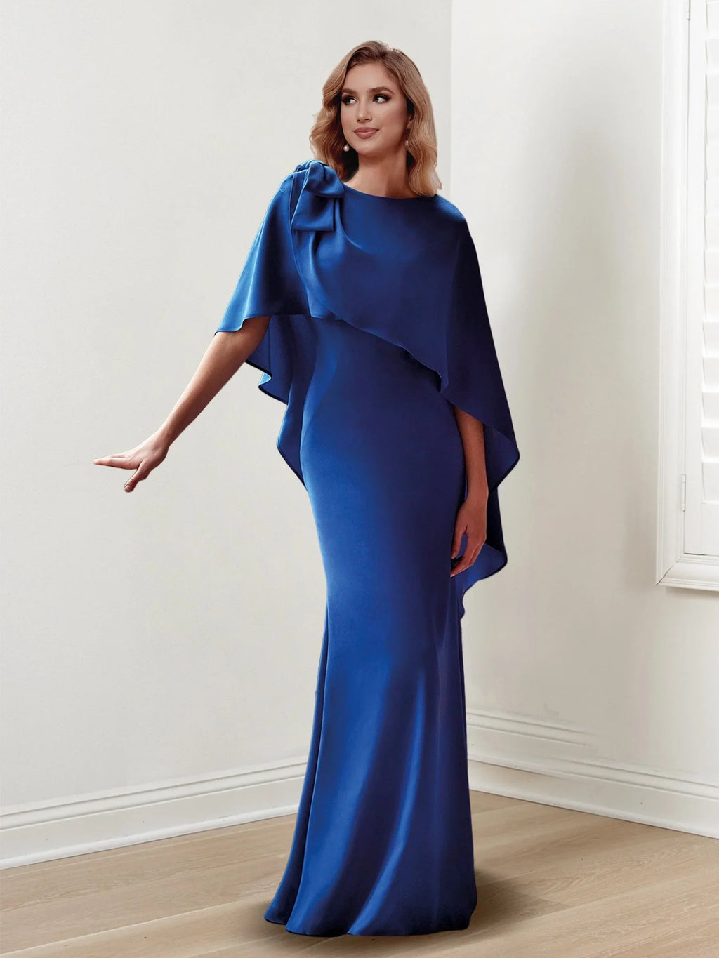 Vestidos sin mangas de madre de la novia con corte recto y escote columna