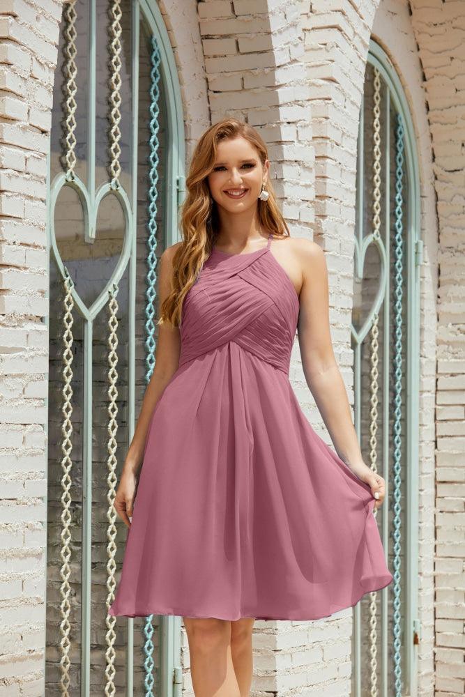 Vestidos de Baile sem Mangas para Receção em Casa, Cocktail Formal e Baile de Finalistas 28014