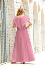 Robe de la Mère de la Mariée Grande Taille Col en V Longueur Solennelle Robe de Bal Formelle pour Invité de Mariage 28020