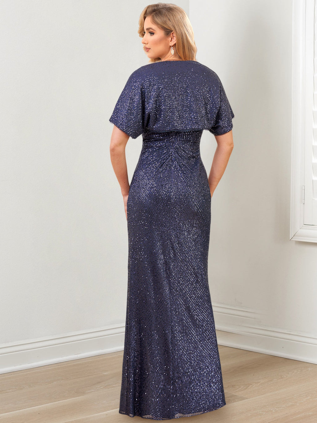 Floor Length V Neck Sheath Gowns for Mother of the Bride