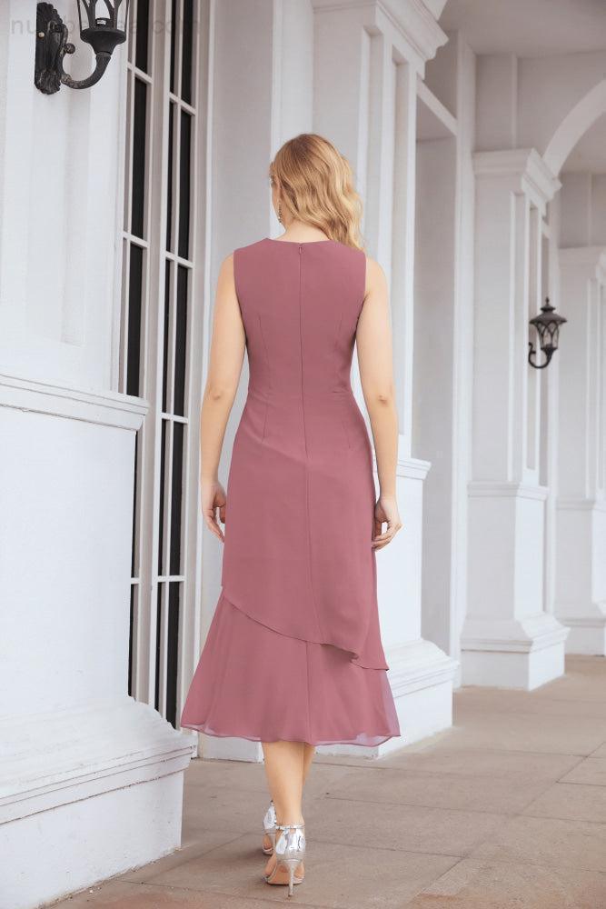 Robe de mariage de la mère de la mariée en deux pièces, ligne A, pour cérémonie et soirée formelle, modèle 28072