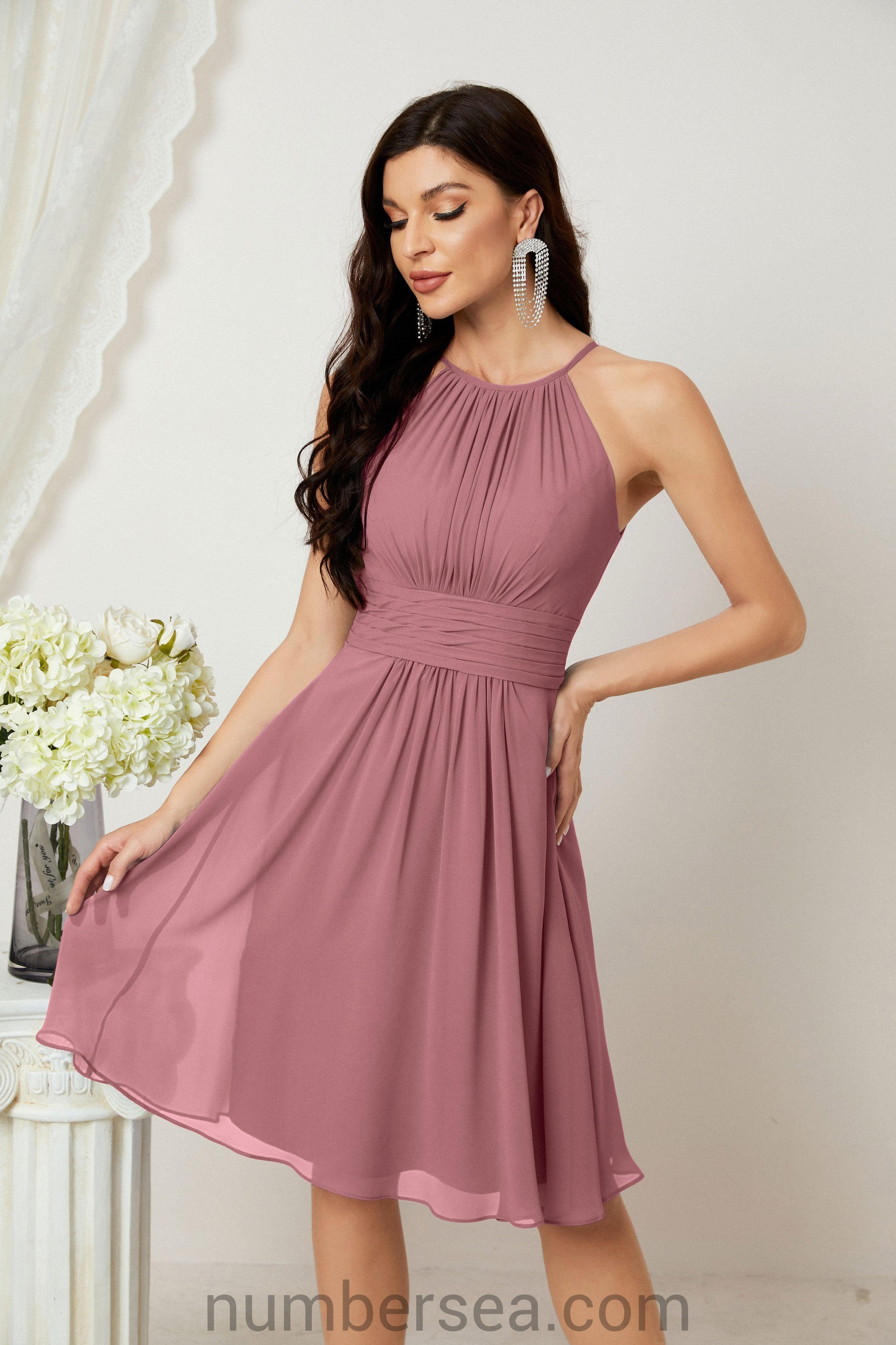 Robe de soirée formelle pour bal de fin d'études ou cocktail Halter 28011
