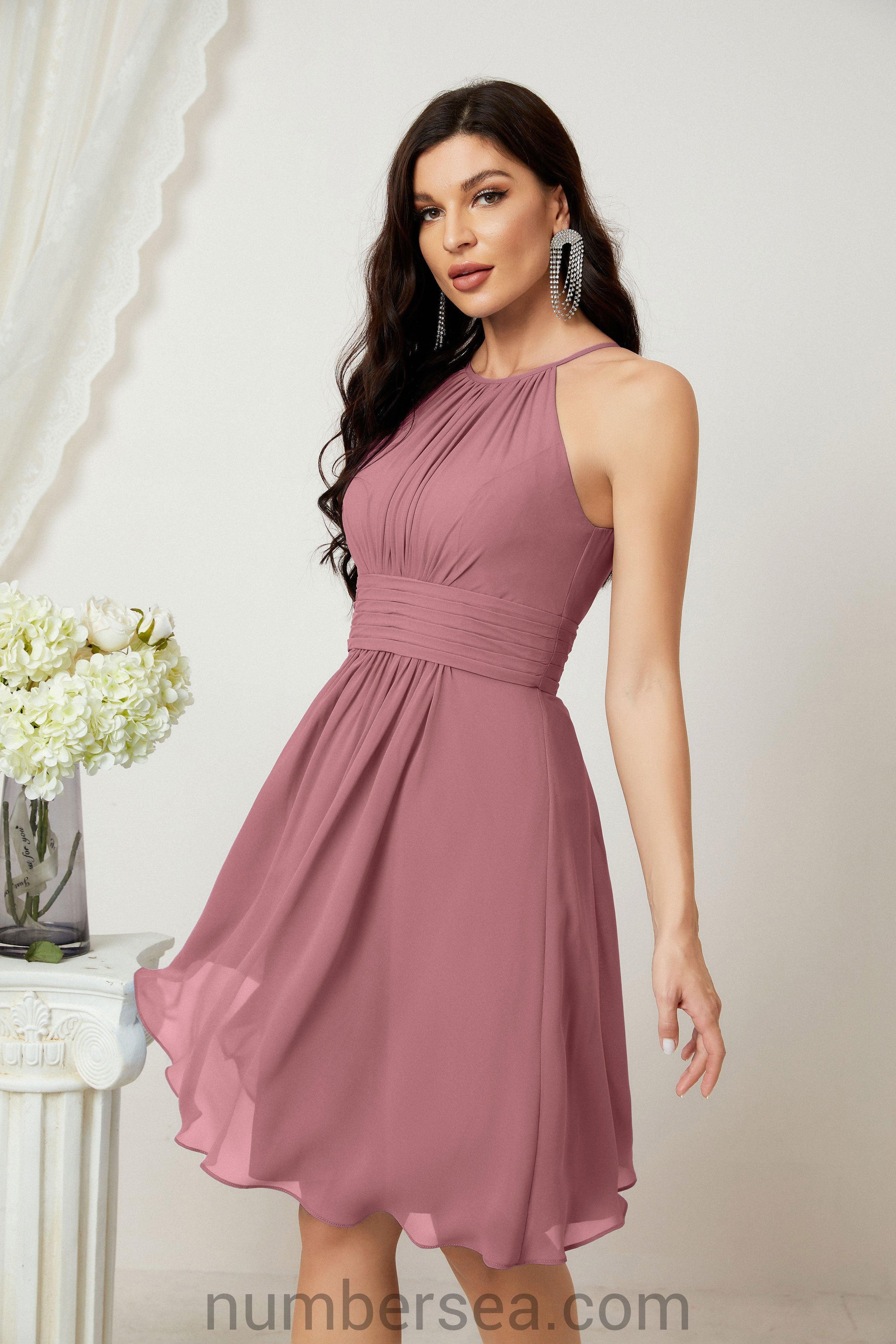 Robe de soirée formelle pour bal de fin d'études ou cocktail Halter 28011
