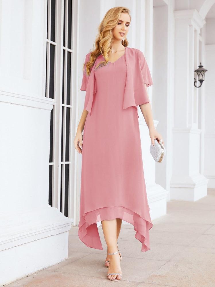 Vestido de Noiva de Duas Peças em Linha A para Mãe da Noiva Vestido de Festa Formal 28073