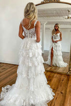 A Line Off Shoulder Black Corset Prom Dress With Lace Ruffles