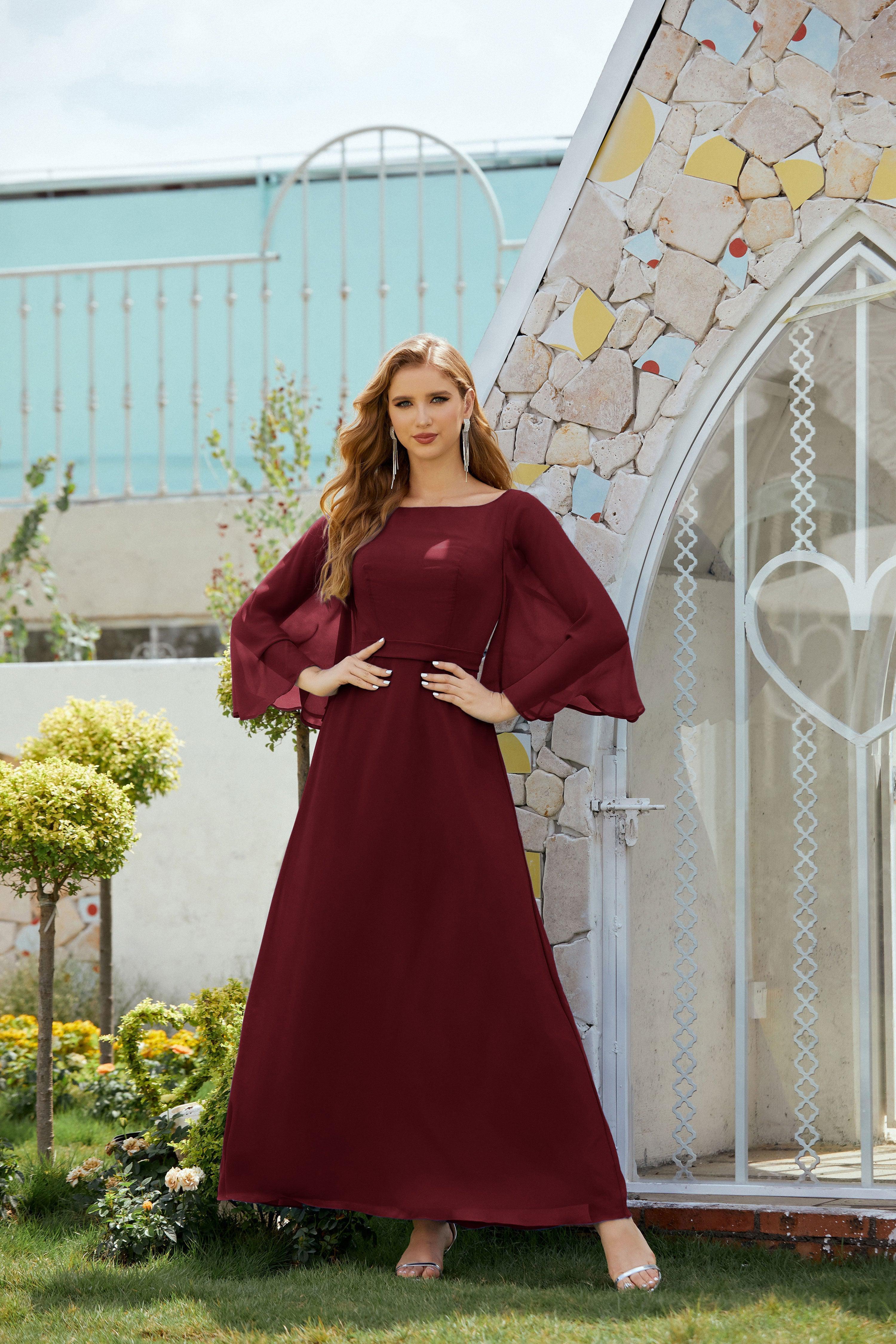 Vestidos para a Mãe da Noiva Vestido de Baile Formal para Convidados de Casamento 28012