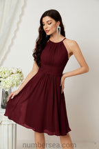 Robe de soirée formelle pour bal de fin d'études ou cocktail Halter 28011