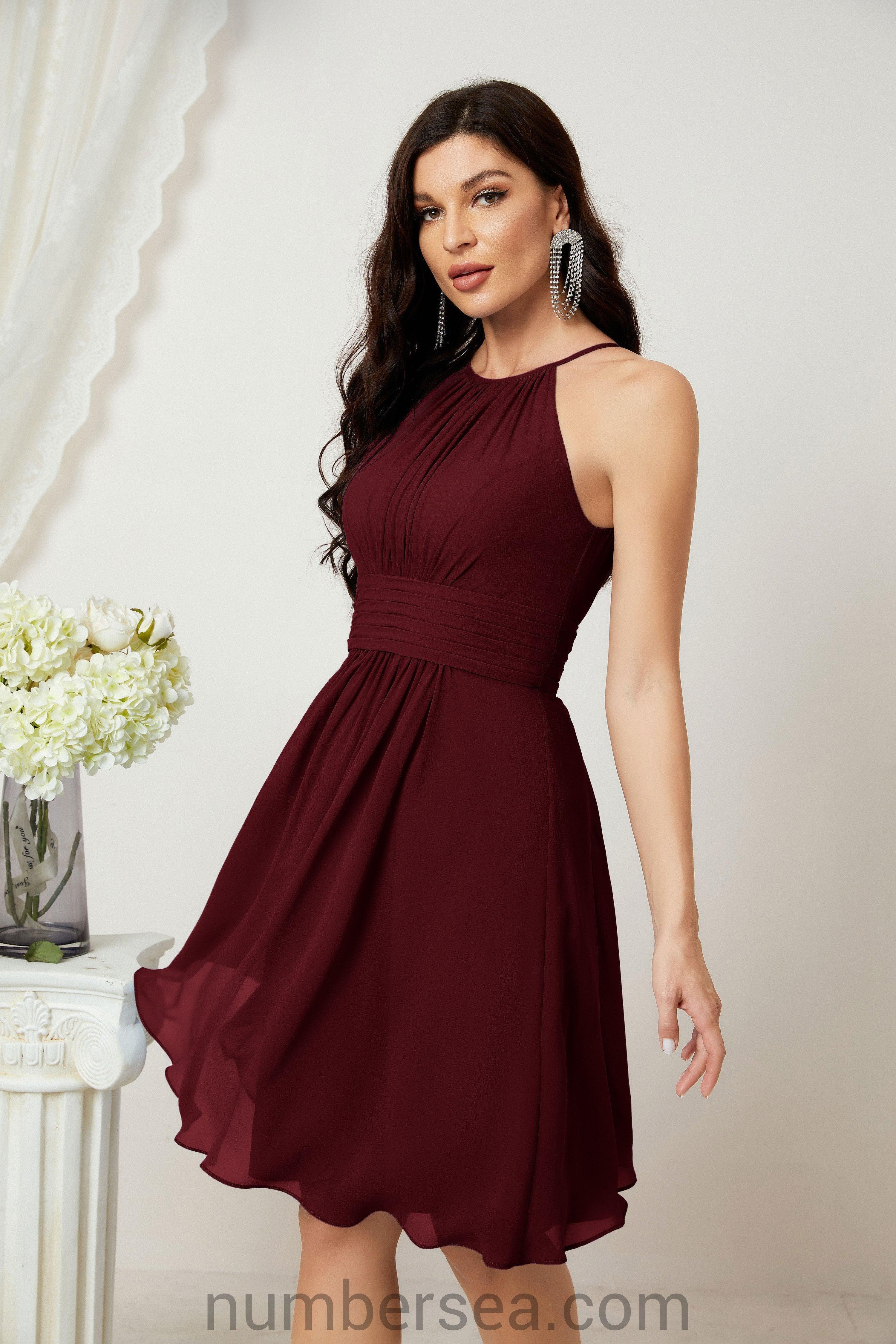 Robe de soirée formelle pour bal de fin d'études ou cocktail Halter 28011