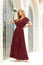 Robe de la Mère de la Mariée Grande Taille Col en V Longueur Solennelle Robe de Bal Formelle pour Invité de Mariage 28020
