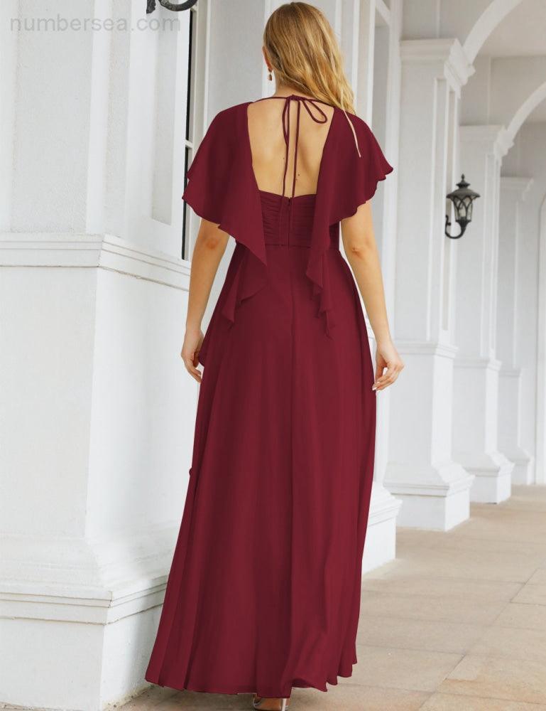 Abiti da damigella Numbersea senza schienale Abiti formali da ballo per festa serale Abito per madre della sposa 28040